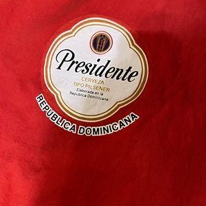 Vintage Presidente Beer Brand Shirt Sz XL